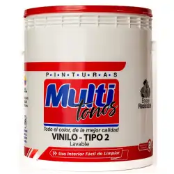 Vinilos Multitonos tipo 1, tipo 2 y tipo 3 en diferentes presentaciones de caneca y galón.